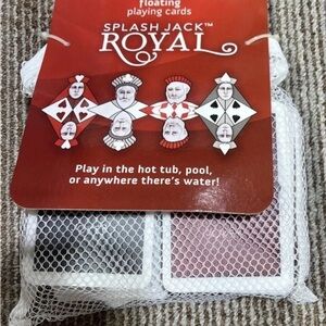 NEW Splash Jack Royal Floating Playing Cards - Red and White